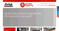 Desktop Screenshot of leitchheatingandairconditioning.com